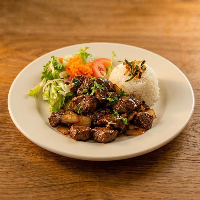 Flambe Steak Cubes.