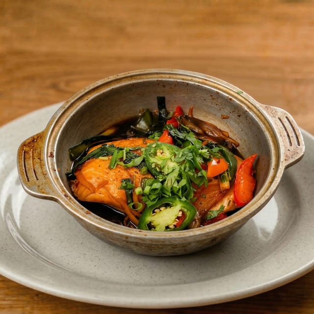 Caramelized Salmon Hotpot.