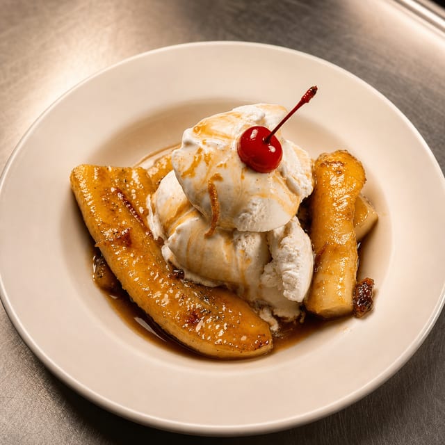 Banana Flambe Dessert.