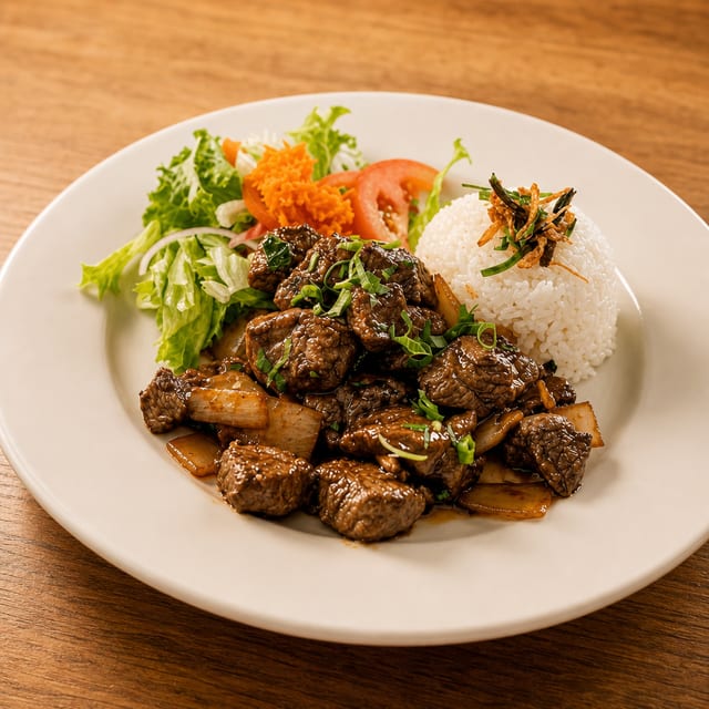 Flambe Steak Cubes.